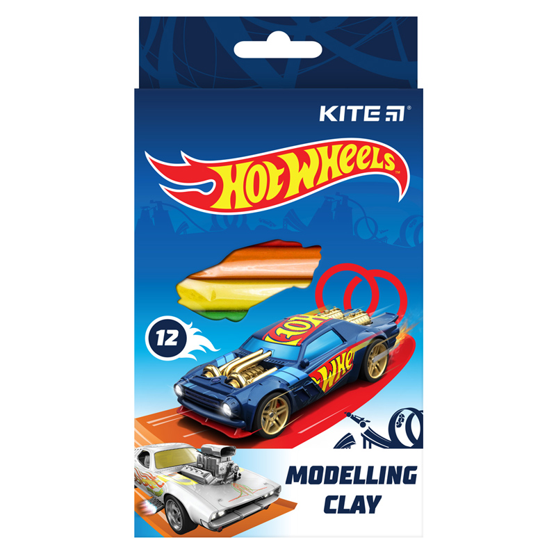 Пластилін восковий, 12 кольорів, 200 г. Hot Wheels HW21-086 Kite