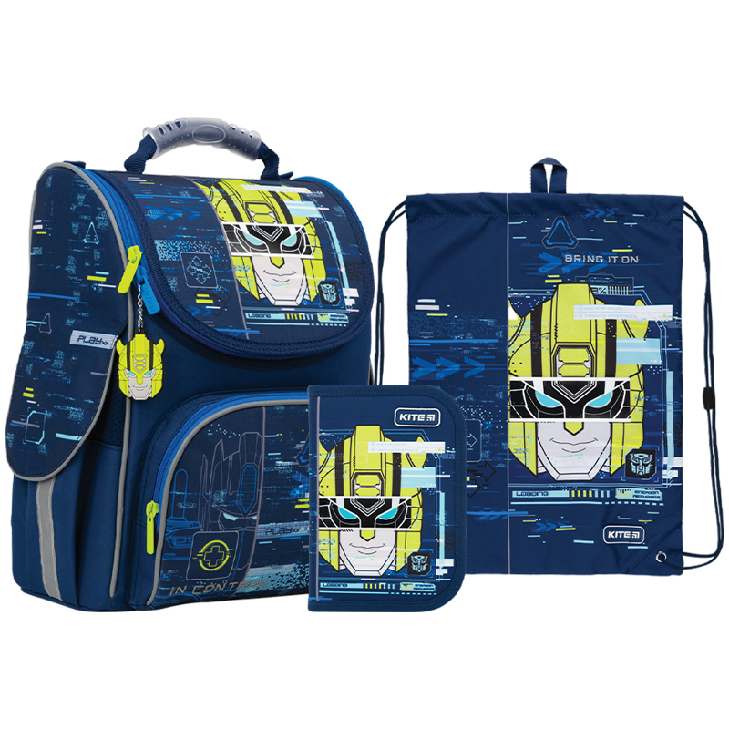 Набір: рюкзак + пенал + сумка для взуття Kite SET_TF22-501S Transformers