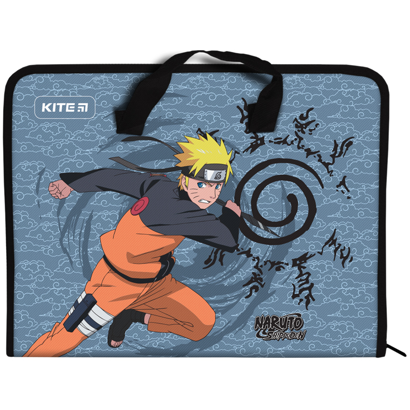 Папка-портфель на блискавці, 1 відділ., A4, Naruto NR23-202 Kite