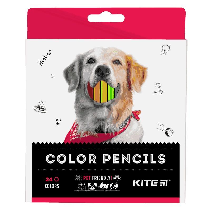 Олівці кольорові, 24 шт. Kite Dogs K22-055-1