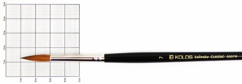 Колонок круглий, Classic 3007R, №7, к.р. пензель KOLOS