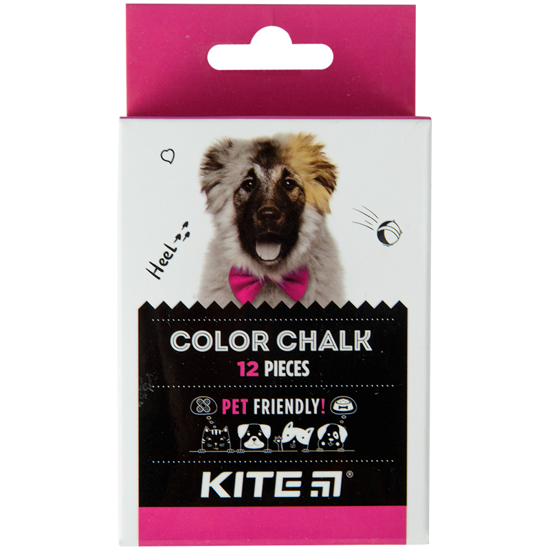 Крейда кольорова, 12 шт. Kite Dogs K22-075