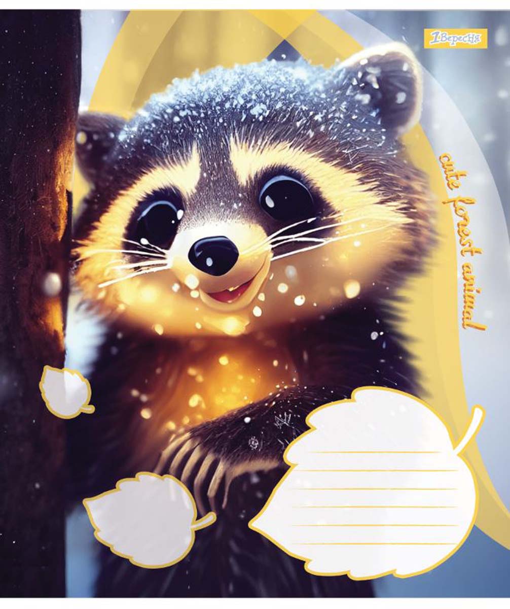 Зошит А5/12 арк лінія 1В Cute forest animal, 766280