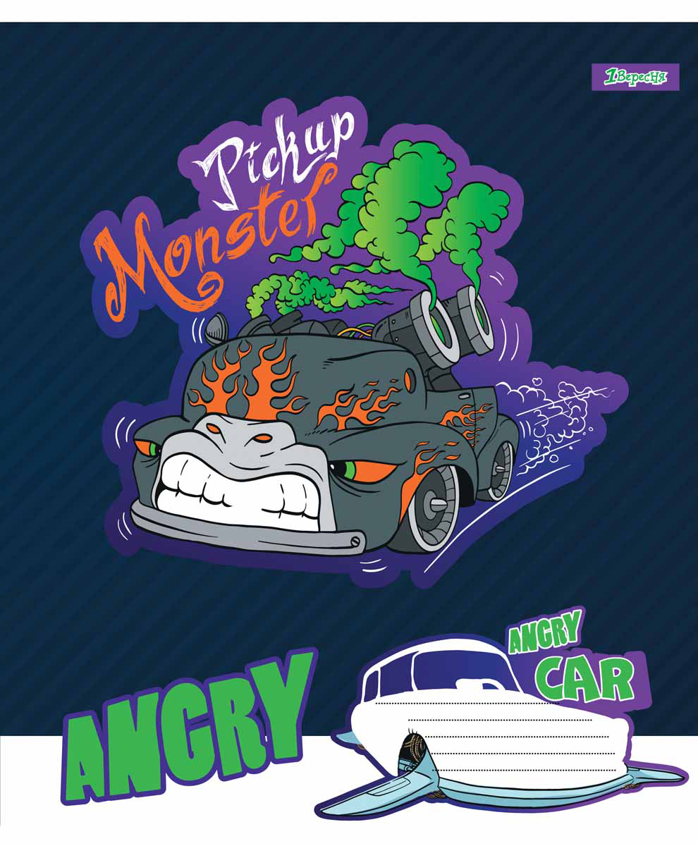 Зошит А5/12 арк лінія 1В Angry car, 766279