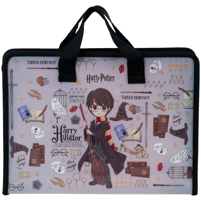 Папка-портфель на блискавці, 1 відділ., A4, Harry Potter HP23-202 Kite