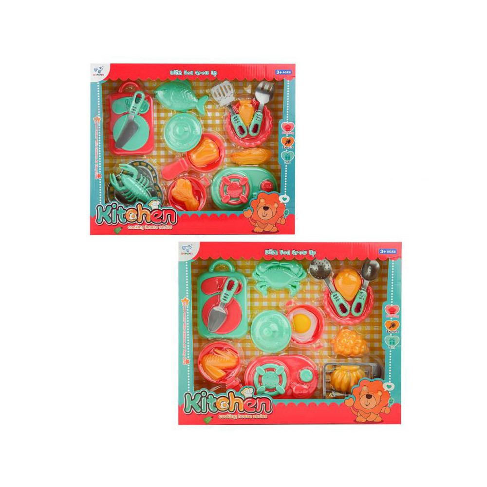 Іграшковий набір посуд арт. 3762, 2 види, у коробці 29,5*36*5 см
