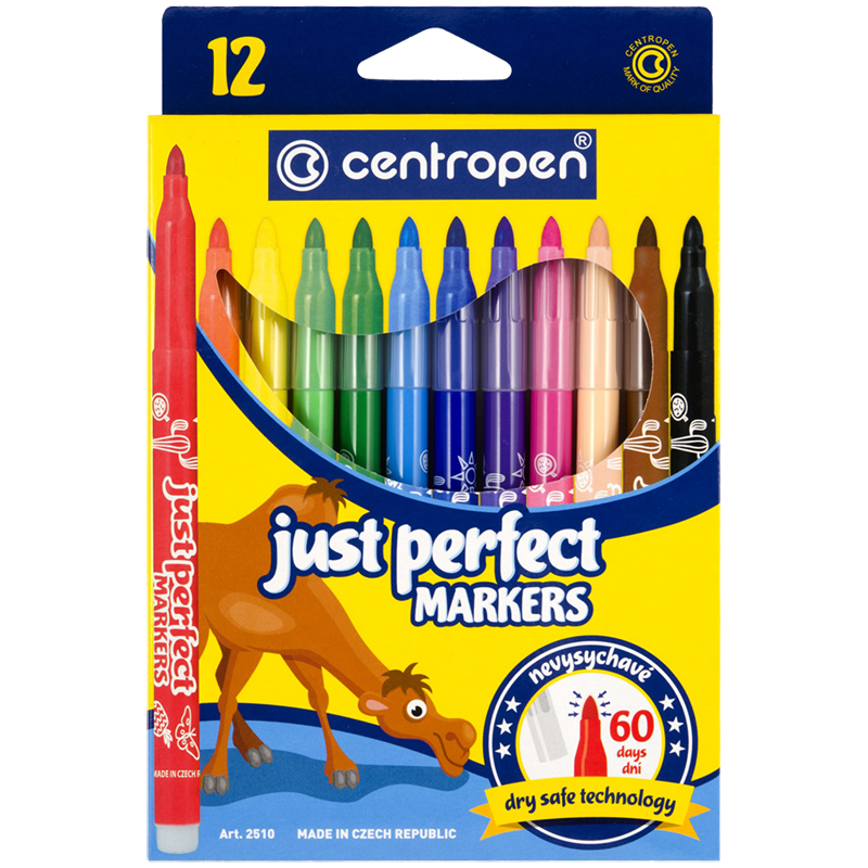 Фломастери 2510 Perfect, набір 12 шт., Centropen