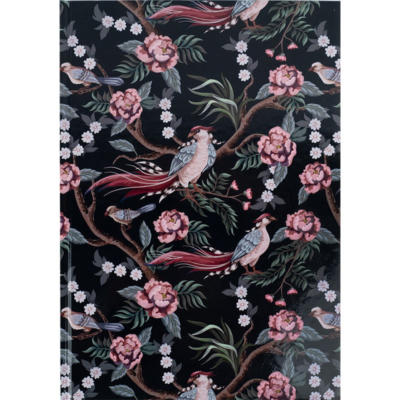 Книга записна А4  96арк., кліт., тверда обкл., Birds&Flowers-4, 8422-571-A