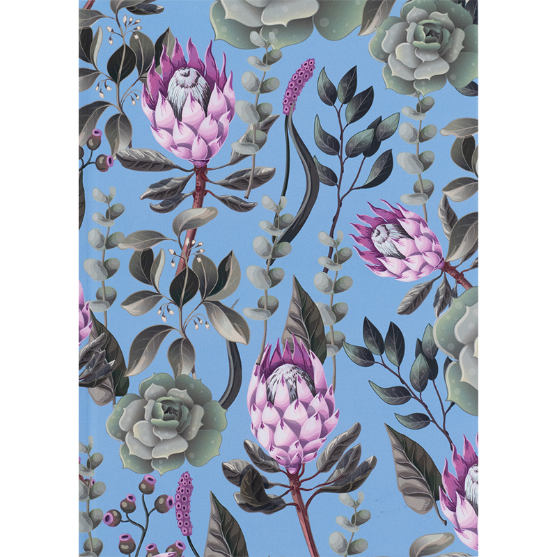 Книга записна А5, 96 арк., кліт., тверда обкл. Bloom, блакитний, 8456-2-A
