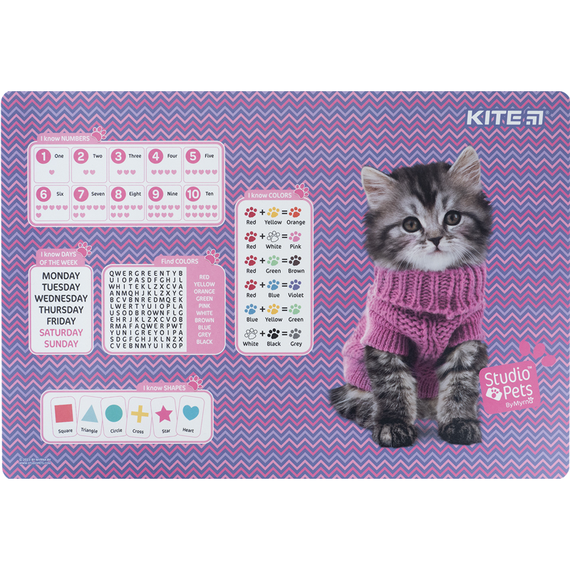 Підкладка настільна, 42,5*29см. PP Studio Pets SP23-207 Kite