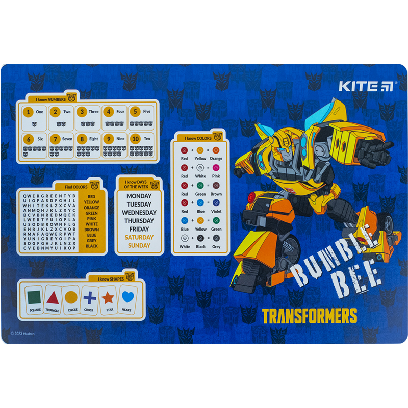 Підкладка настільна, 42,5*29см. PP Transformers TF23-207 Kite