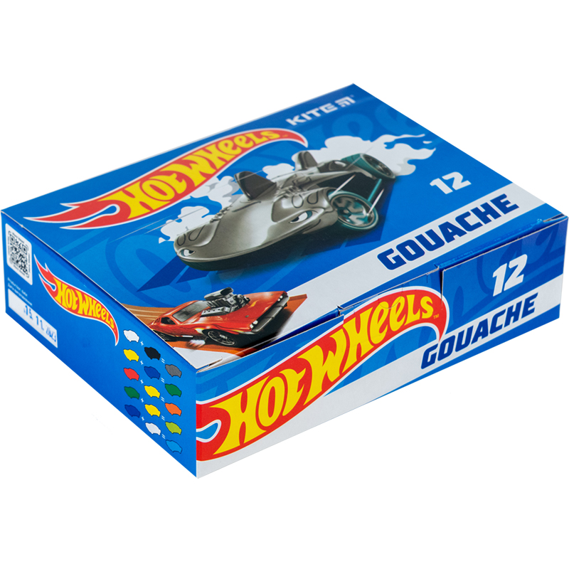 Фарби гуашеві, 12 кол., 20мл., Hot Wheels HW23-063 Kite