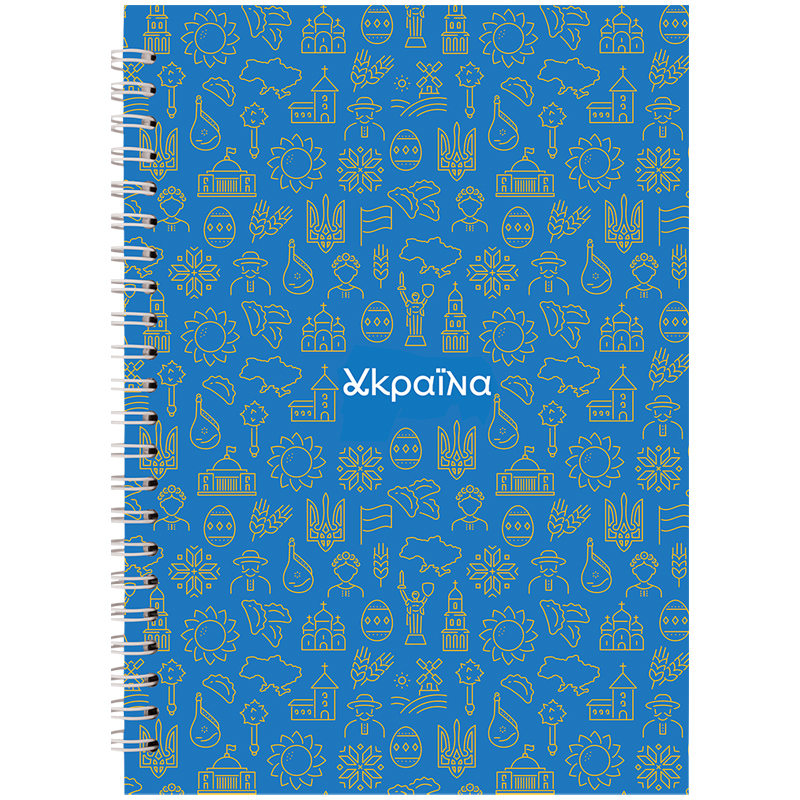 Блокнот на спіралі тверда обкл., А5, 96арк. кліт, №23 8032-23-A