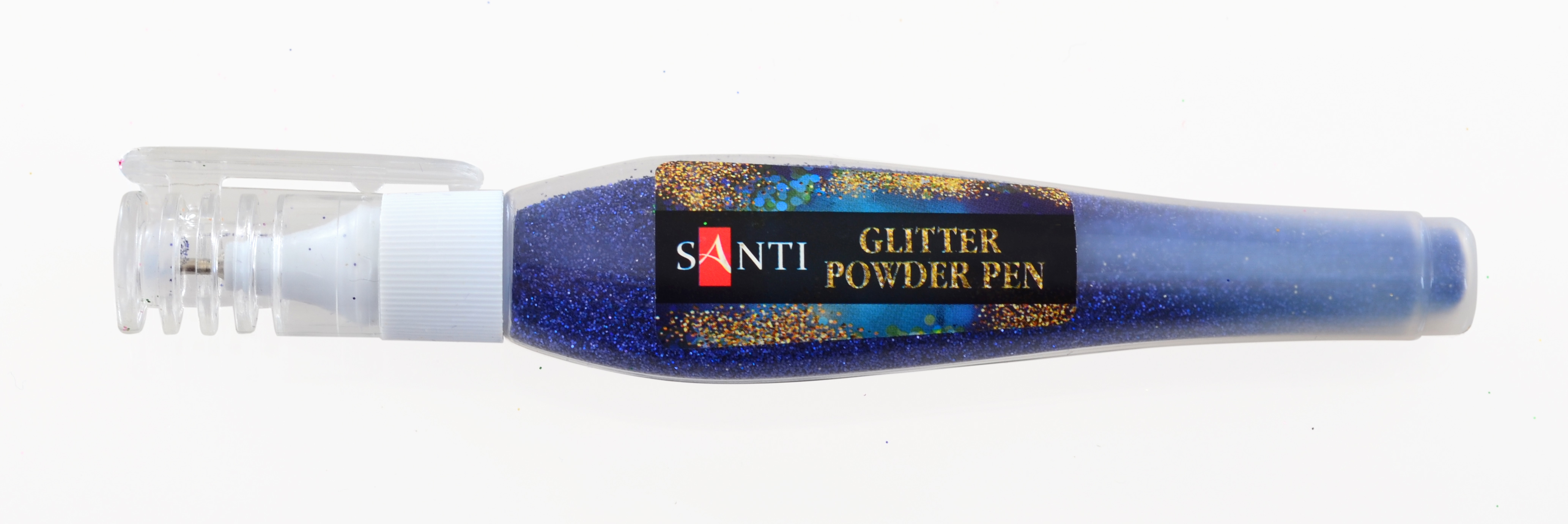 Ручка Santi з розсипним глітером, блакитний, 10 г. 411743