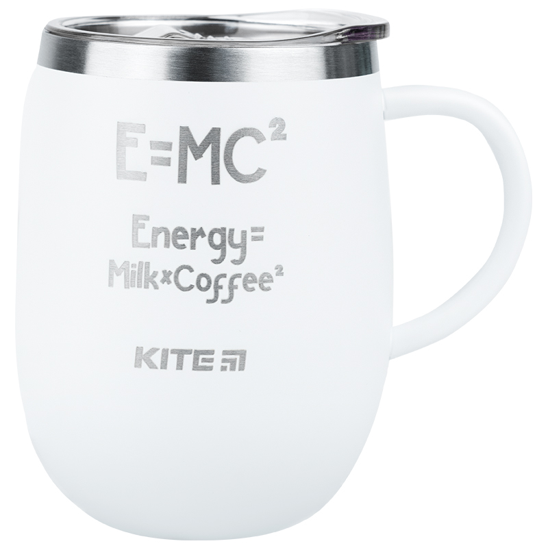 Термокружка 360 мл, біла Energy Milk Coffee K22-378-03-2 Kite
