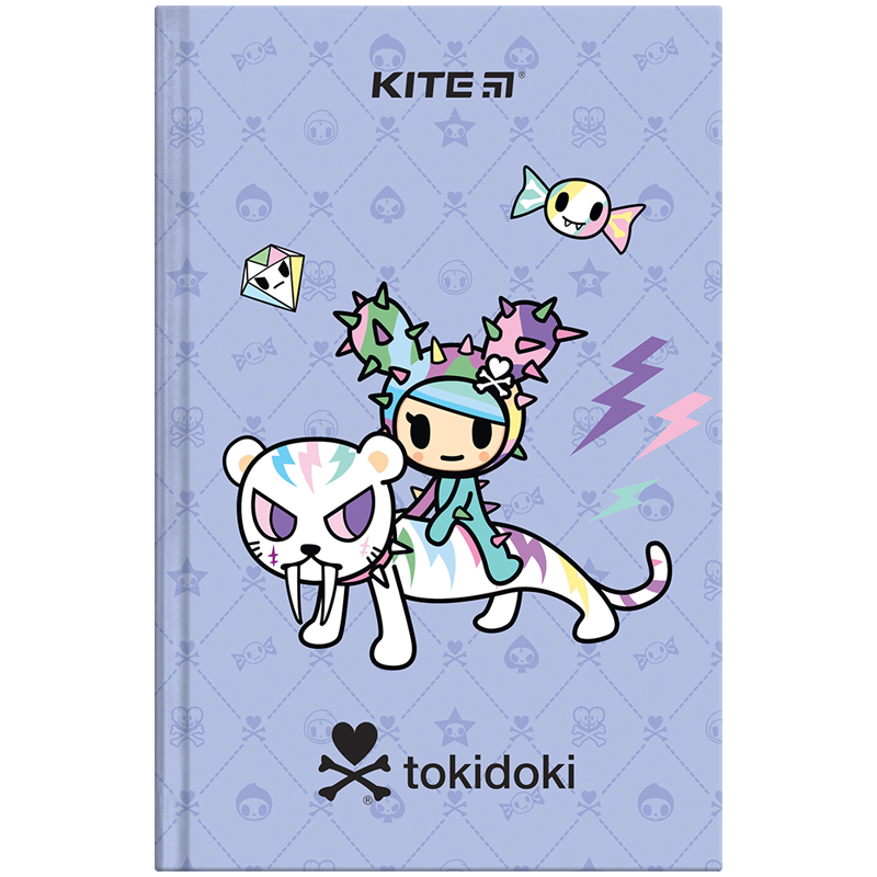 Книга записна А6, 80арк. кліт. тверда обкл. tokidoki TK24-199-1 Kite