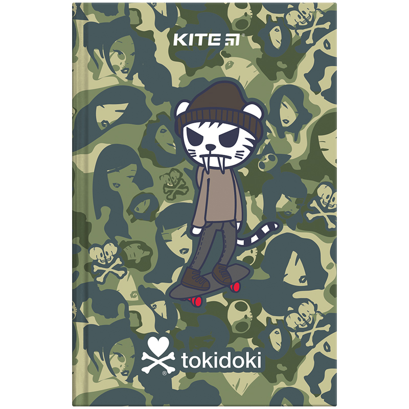 Книга записна А6, 80арк. кліт. тверда обкл. tokidoki TK24-199-2 Kite
