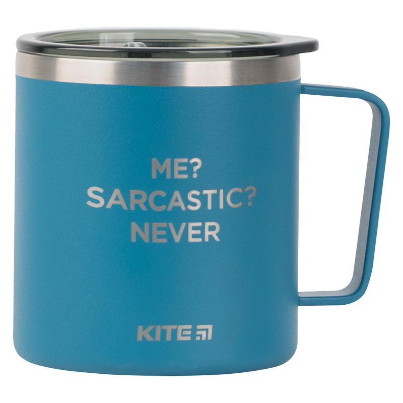 Термокружка 400 мл, синя Me Sarcastic Never K22-379-02-1 Kite
