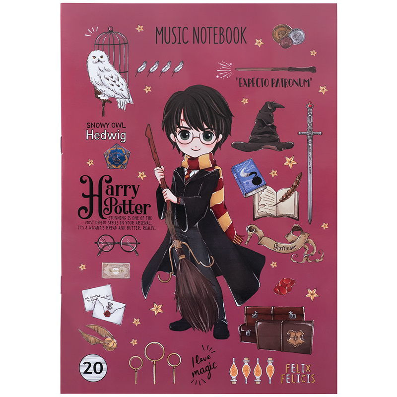 Зошит для нот А4, 20арк, Harry Potter HP24-404 Kite