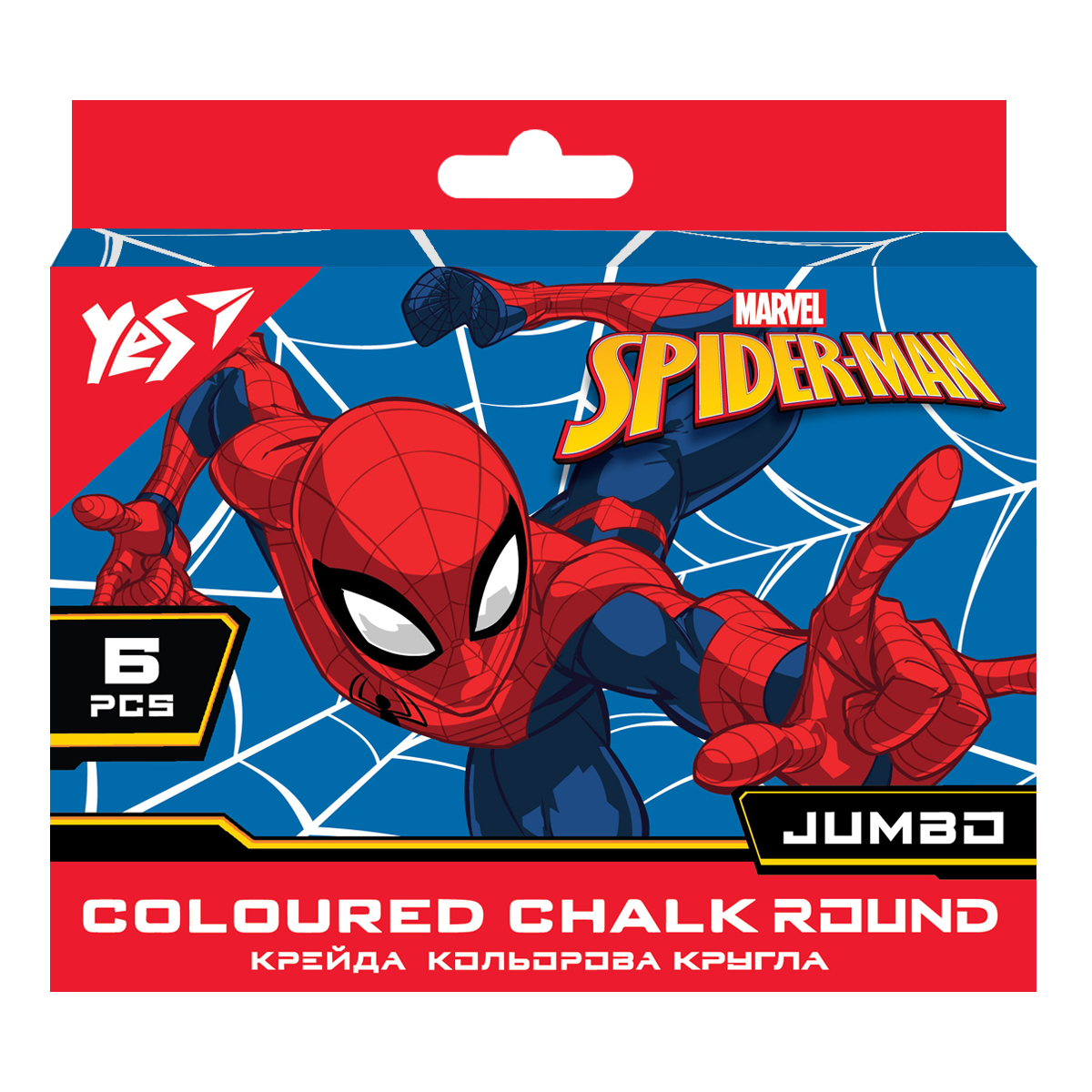 Крейда кольорова Jumbo, 6 шт., 