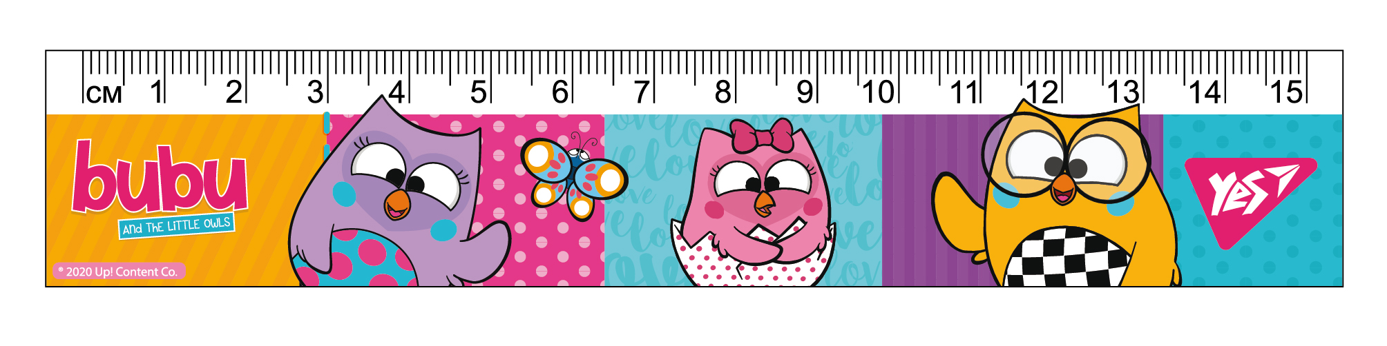 Лінійка пластикова, 15см. з нанесенням Лінійка пластикова, 15см. з нанесенням