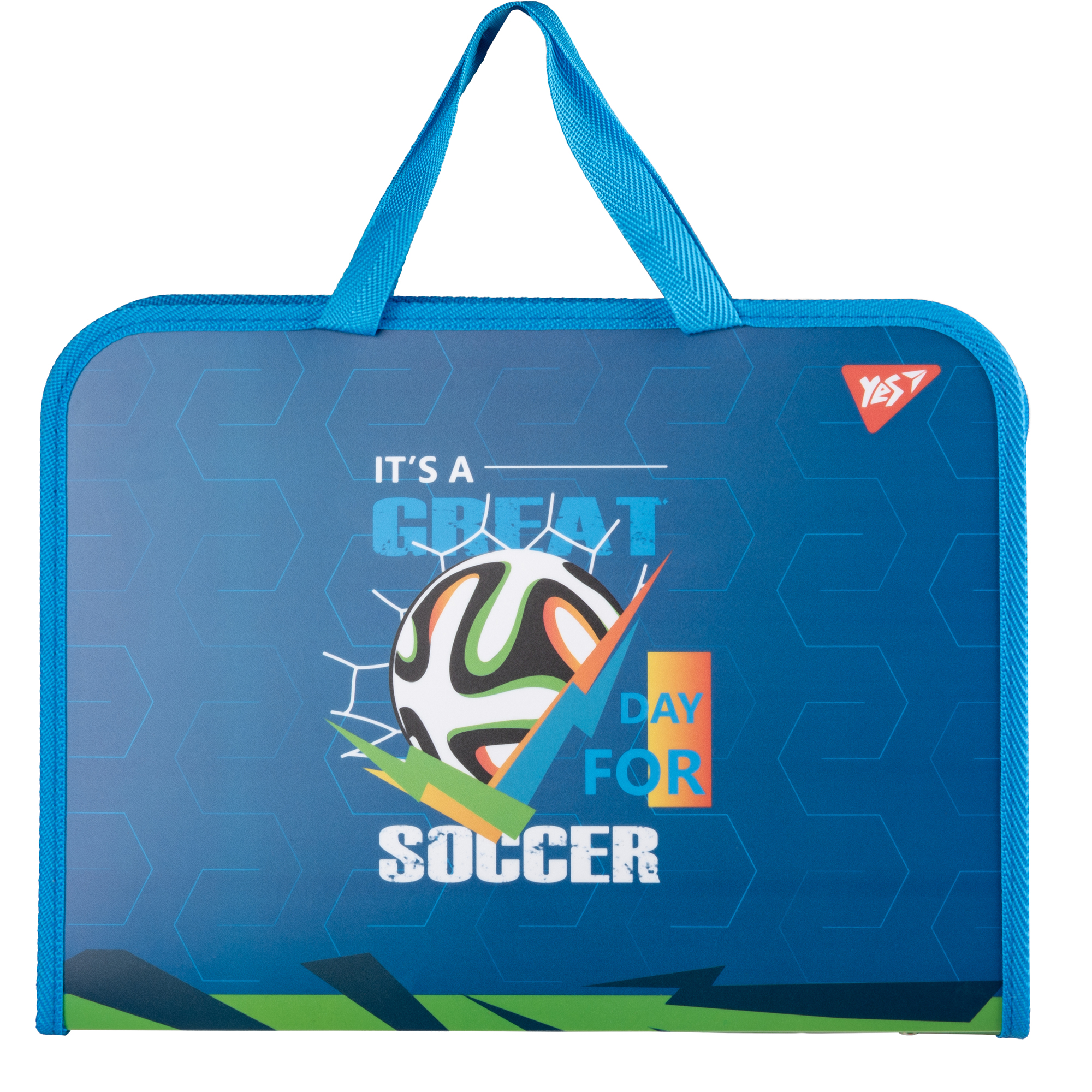 Папка-портфель YES FC на блискавці з тканинними ручками 