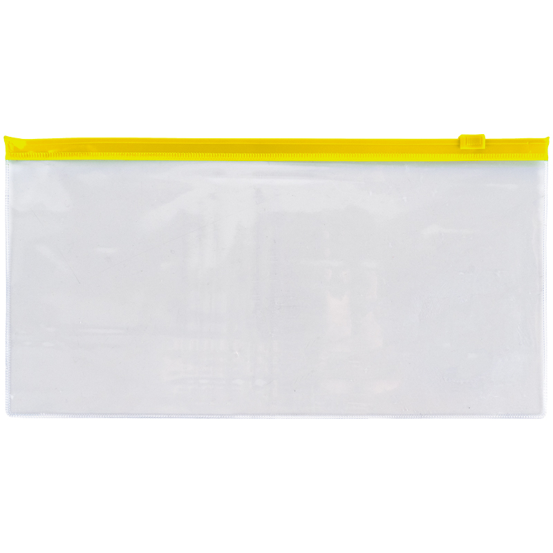Папка-конверт, DL, застібка zip-lock жовта 1409-26-A