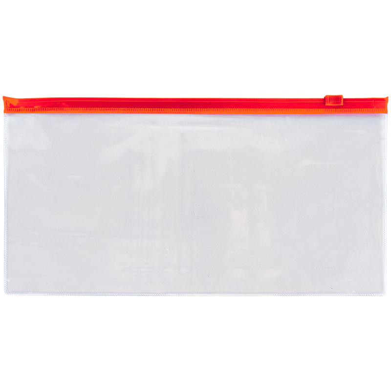 Папка-конверт, DL, застібка zip-lock червона 1409-24-A