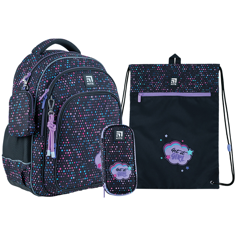 Набір рюкзак + пенал + сумка для взуття Kite SET_K24-763M-2 Get It Girl