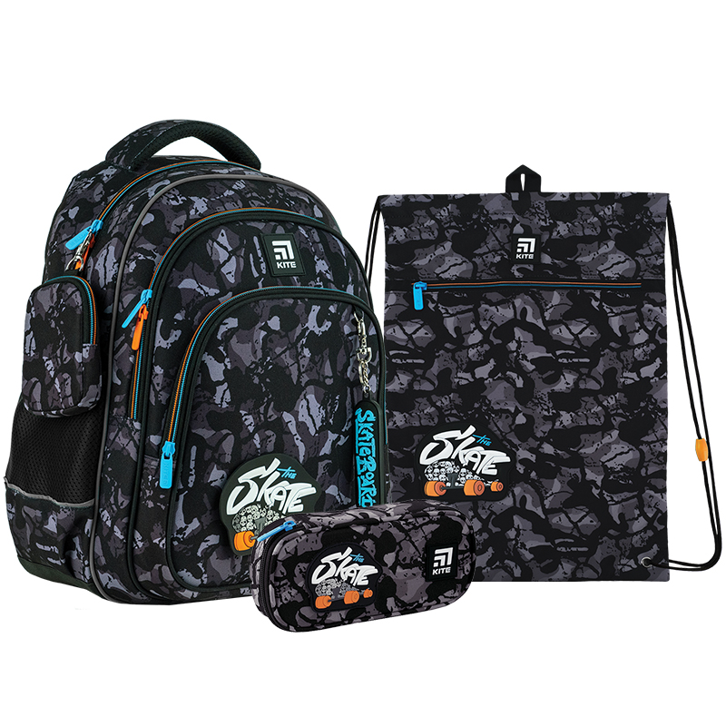 Набір рюкзак + пенал + сумка для взуття Kite SET_K24-763M-4 Skate