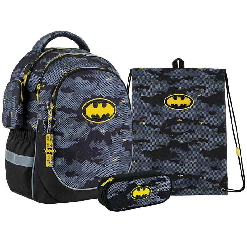 Набір рюкзак + пенал + сумка для взуття Kite SET_DC24-700M DC Comics Batman