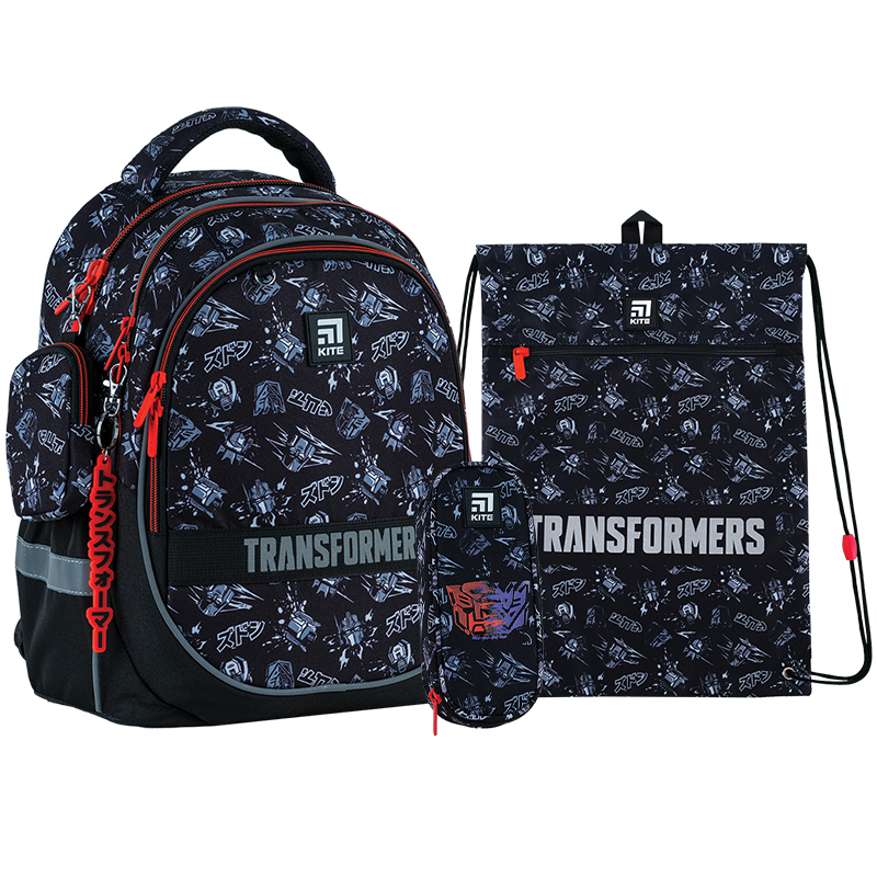 Набір рюкзак + пенал + сумка для взуття Kite SET_TF24-700M Transformers 