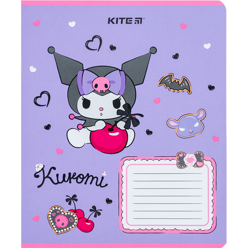 Придбати Зошит 18 арк., лінія, софт-тач + УФ лак, Kuromi