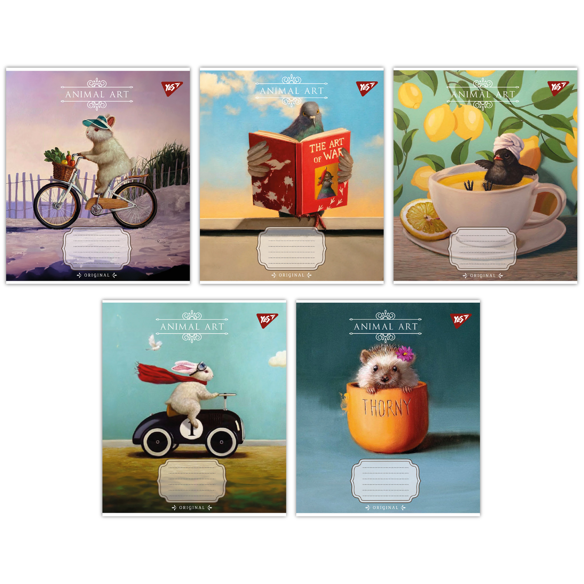 Зошит А5/36 арк кліт YES Animal art, 767058