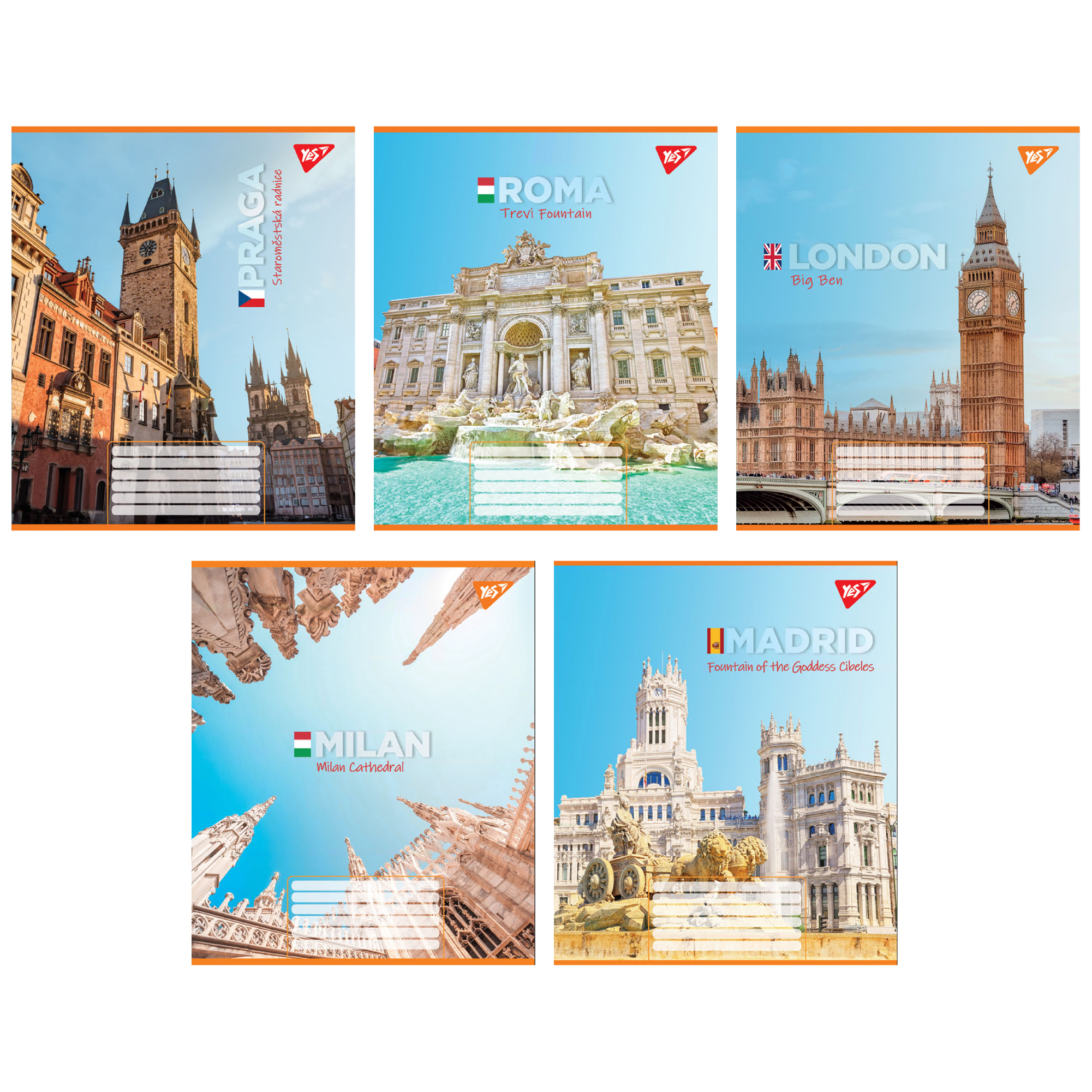 Зошит А5/48 арк лінія YES Greatest cityes, 767128
