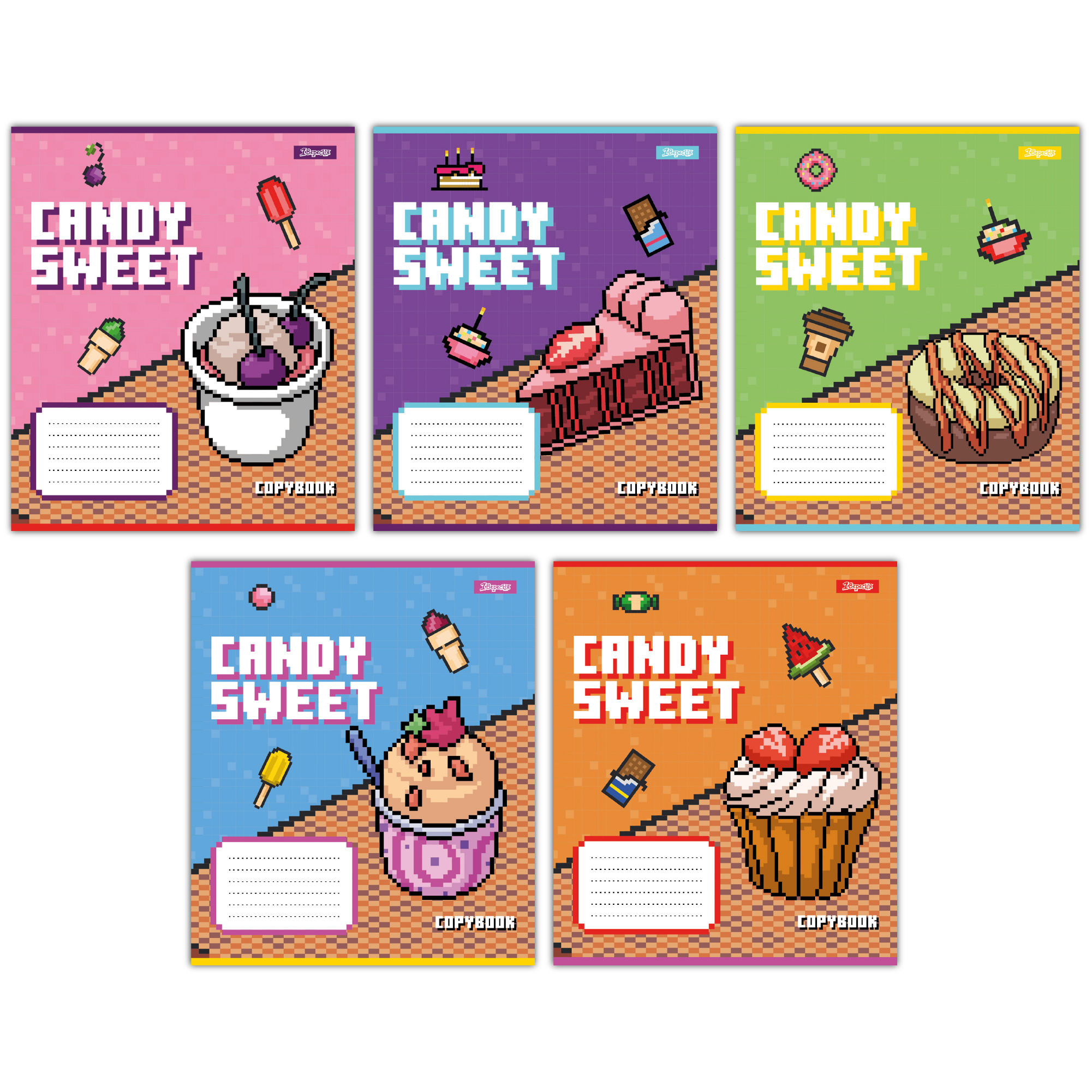 Зошит А5/12 арк коса 1В Candy sweet, 767201