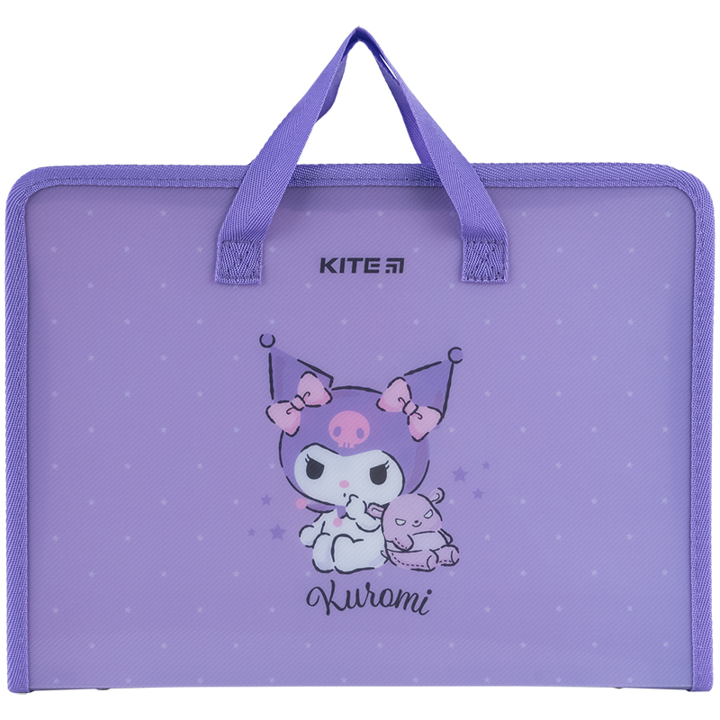 Папка-портфель на блискавці, 1 відділ., A4, Kuromi HK24-202 Kite