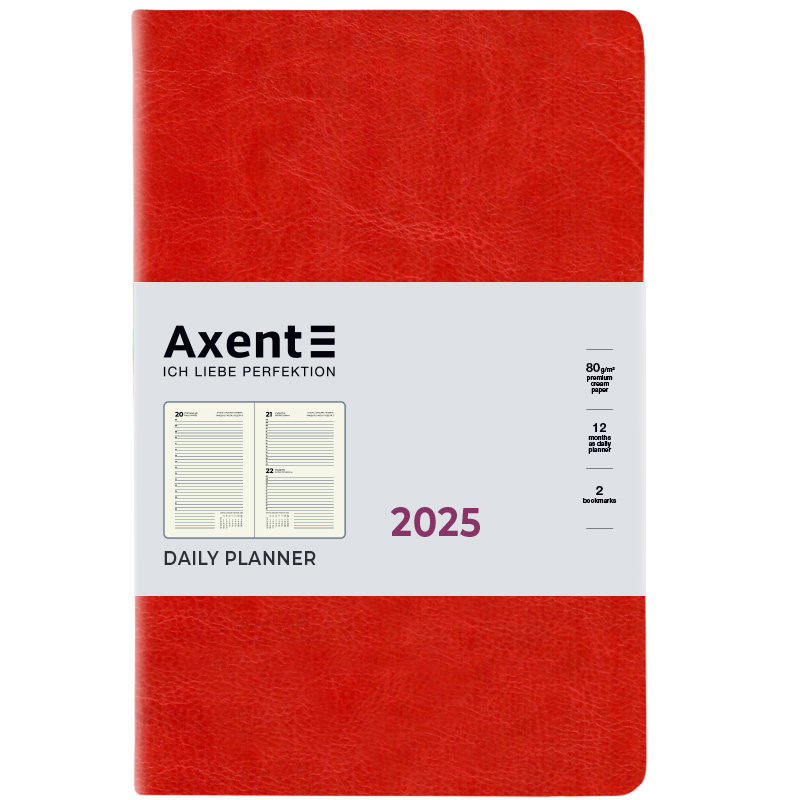 Щоденник 2025 Partner City Soft, 145*210, червоний 8821-25-03-A
