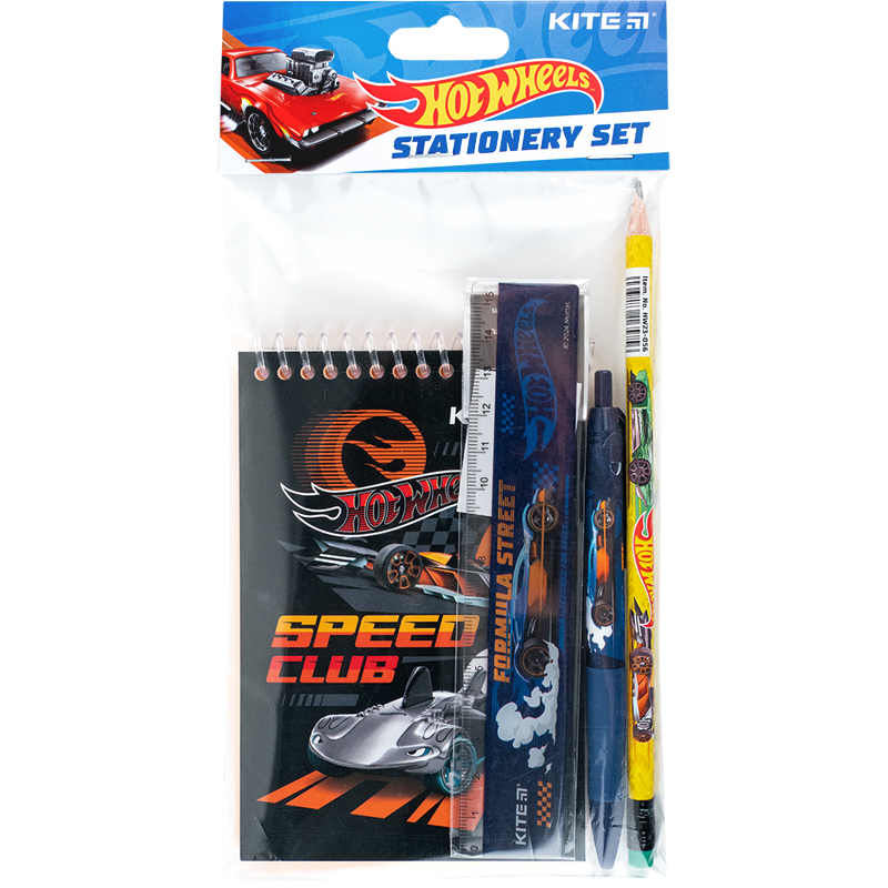 Набір канцтоварів, 4 предмети Hot Wheels HW24-S03 Kite