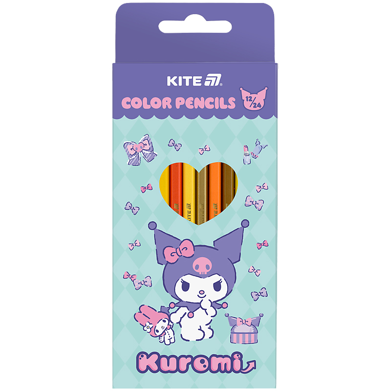 Олівці кольорові двосторонні, 12 шт. Kuromi HK25-054-2 Kite