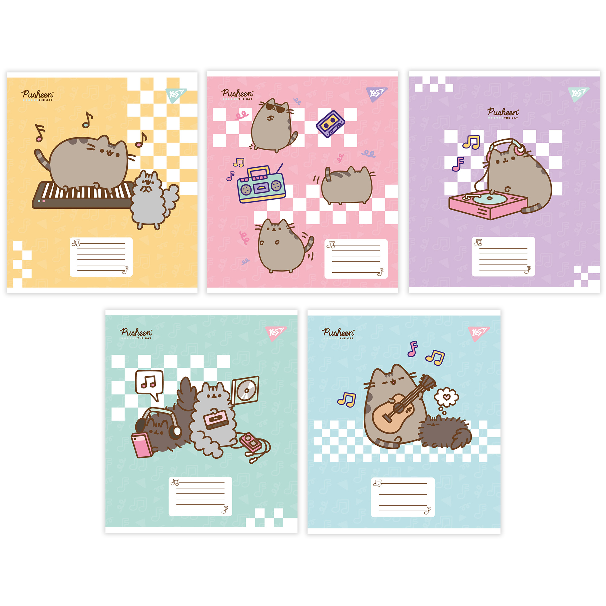 Зошит для нот А5, 12арк., Pusheen in music 766260 YES 