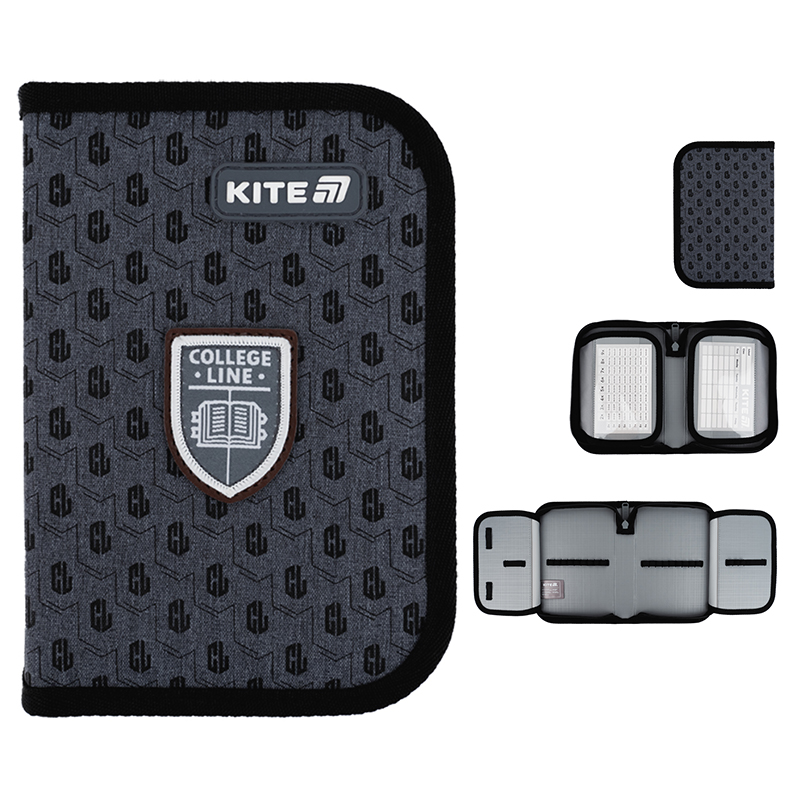 Пенал Kite 1 від., 2 відв., без наповнення K25-622-2 College Line
