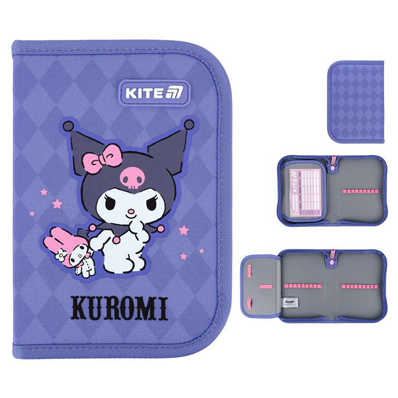 Пенал Kite 1 від., 1 відв., без наповнення HK25-621-2 Kuromi