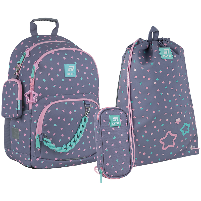 Набір рюкзак + пенал + сумка для взуття Kite SET_K25-585M-2 Kawaii Star