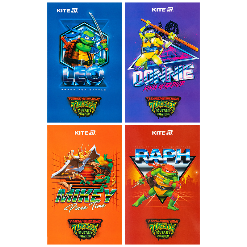 Блокнот-планшет А6, 50арк, нелінований Ninja Turtles NT25-195 Kite