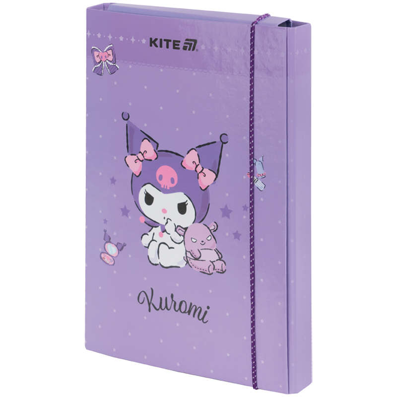 Папка для зошитів В5 на гумці картон, Kuromi HK25-210-2 Kite