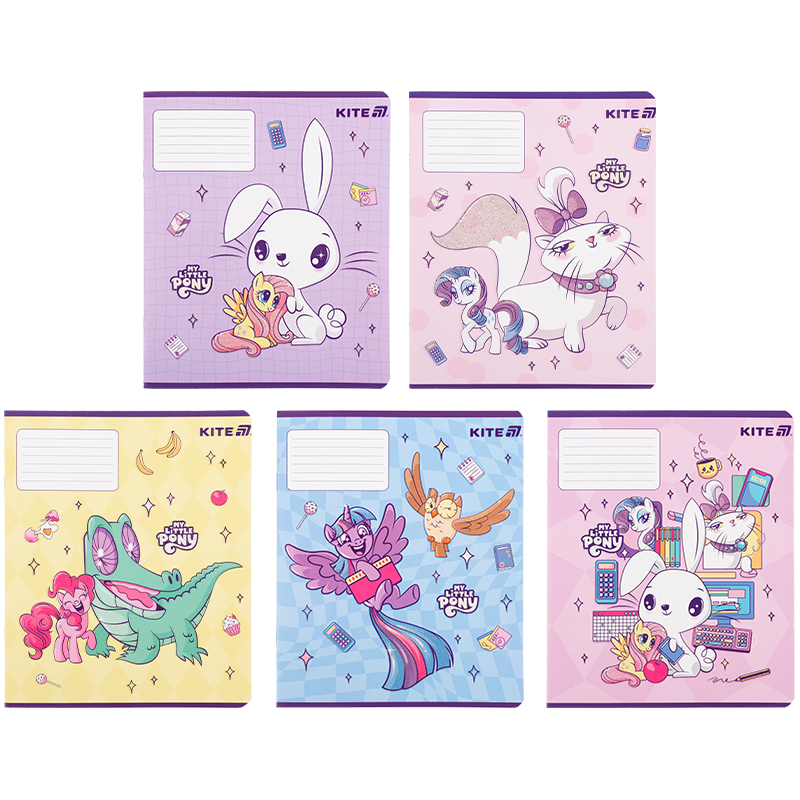 Зошит 12 арк., клітинка, УФ лак + глітер, My Little Pony LP25-232 Kite