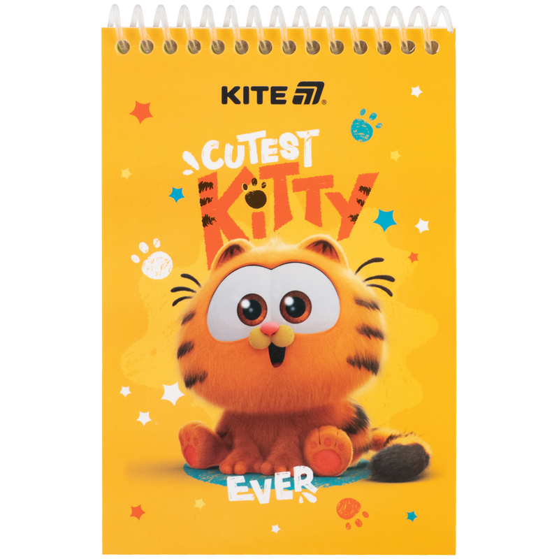 Блокнот пласт обкл., спіраль А6, 48арк., нелінований Garfield GF25-196 Kite