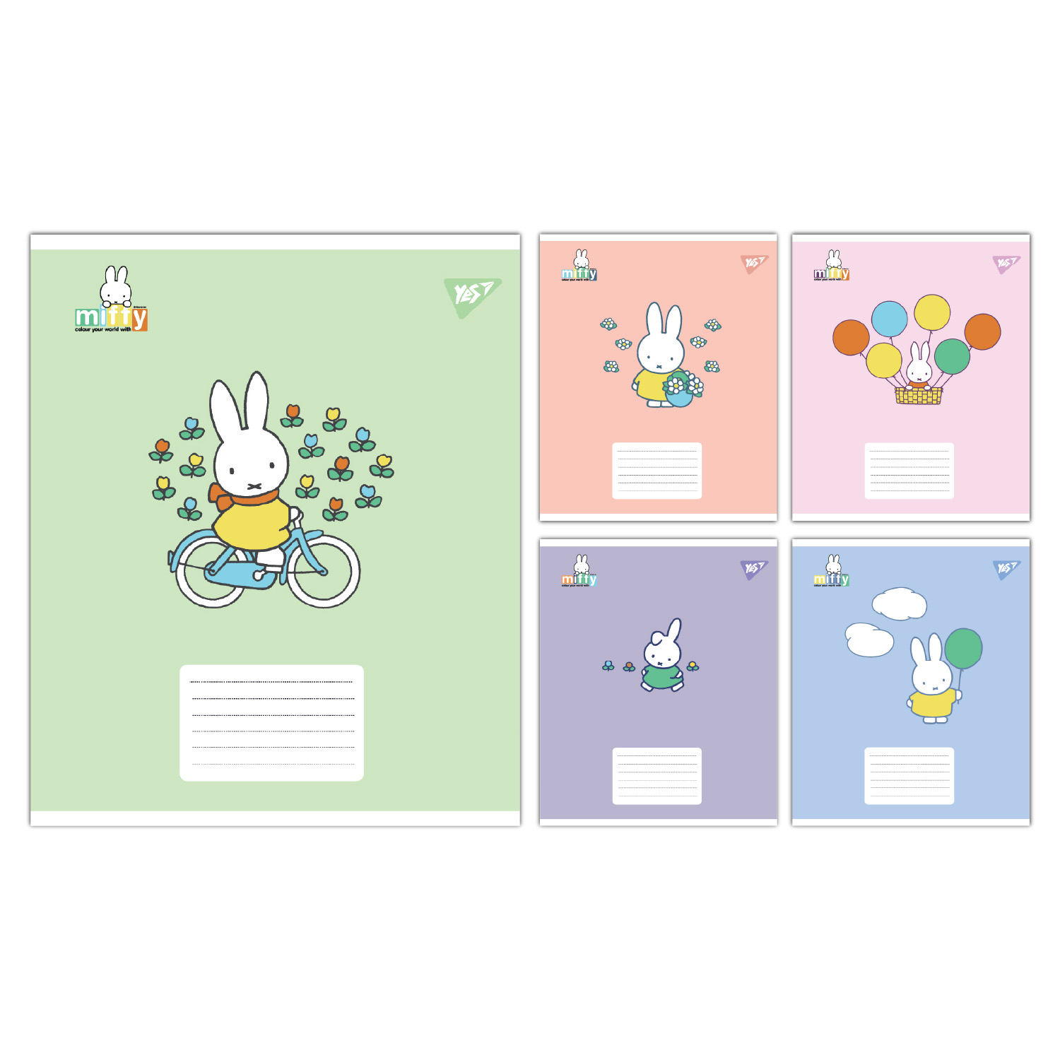 Зошит А5/12 арк коса YES Miffy Playfull, 767633     
