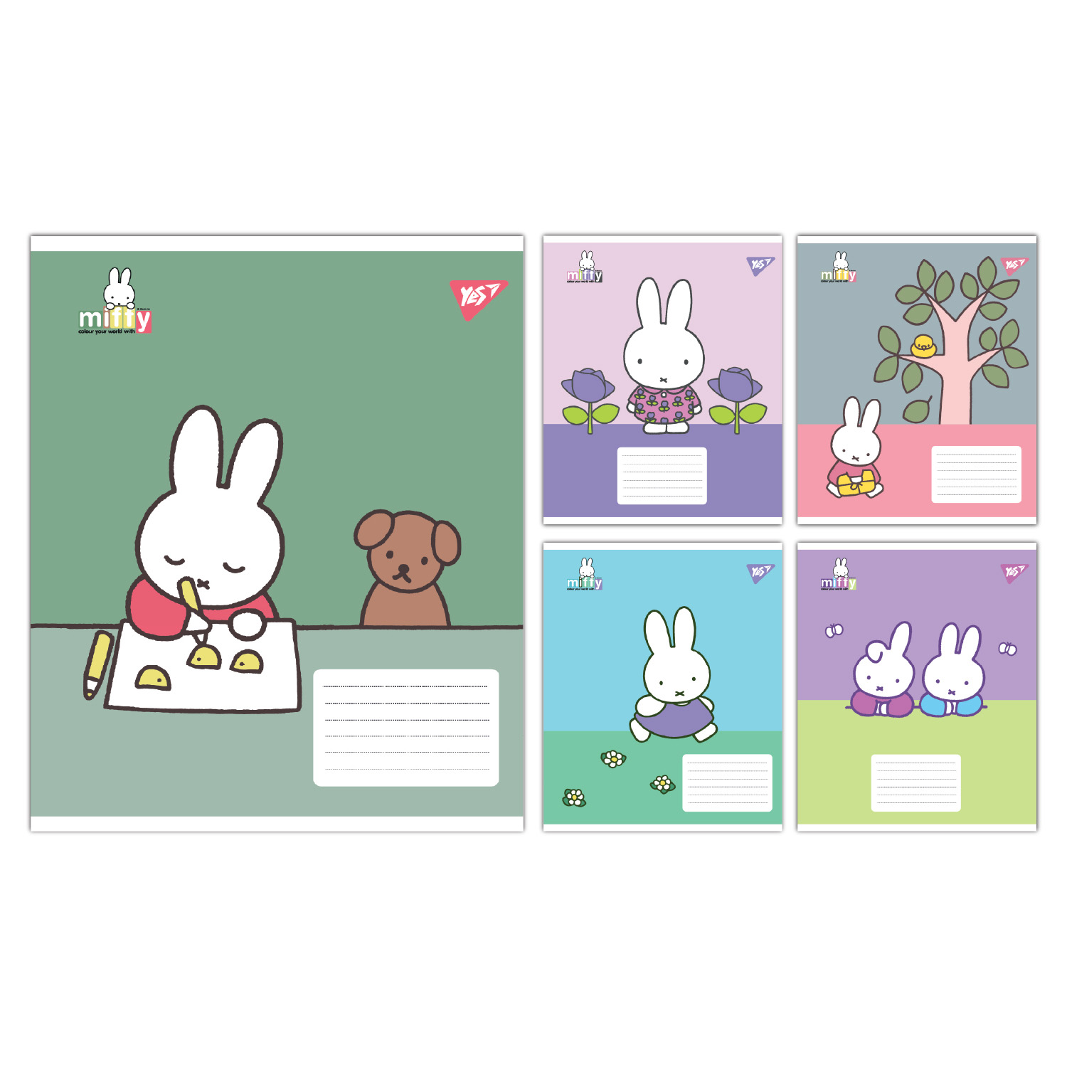 Зошит А5/12 арк коса YES Miffy Spring, 767626